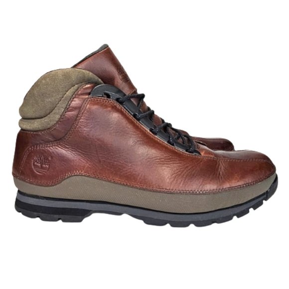 Timberland Mens Euro Dub 85152 Brown Leather Lace Up Hiking Boot Shoes Sz 12 - Picture 5 of 11